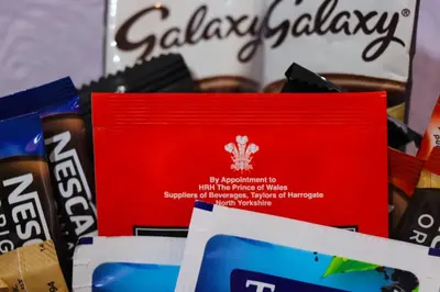 a red card sitting on top of a pile of candy at The Claremont in Lytham St Annes