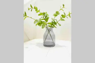a vase with a plant sitting on a table at Avril Apartments by CityNest1 in Blackpool