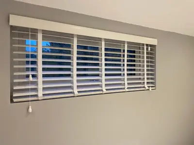 a window with the blinds open in a room at Beautiful self-catering cottages, Ribble Valley in West Bradford