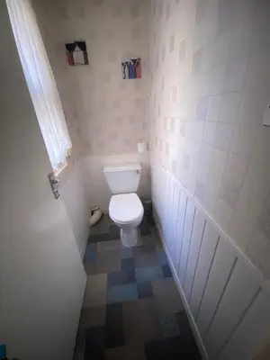 a small bathroom with a toilet in a room at Mellory hotel in Blackpool