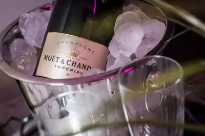 a bottle of wine in a bucket of ice at Host & Stay - The Seel Street Townhouse in Liverpool