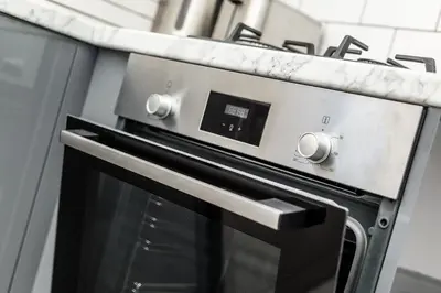 a stove top oven with a counter on top at Host & Stay - The Seel Street Townhouse in Liverpool