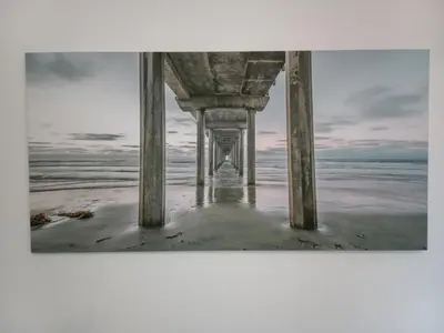 a view of the ocean under a pier at St Annes Lodge Apartments, Lytham St Annes in Lytham St Annes