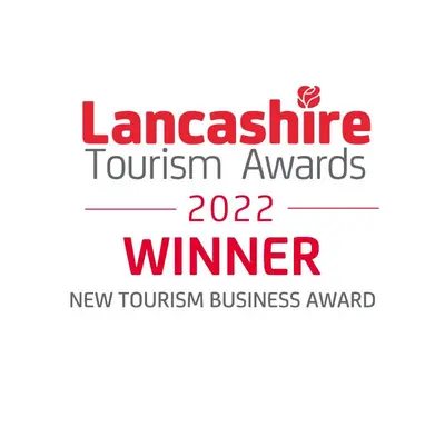 a sign with the text language tourism awards winner at Ribble Valley Retreat in Langho