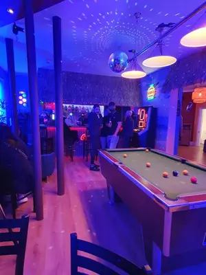 a room with a pool table in a bar at Blackpool North Close to Station - With Free Car Parking in Blackpool