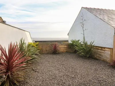 a garden with plants next to a building at White Stones in Ulverston