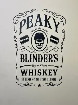 a poster for a party with a skull in a frame at Peaky blinders apartment 5 min walk to Blackpool tower sleeps up to 14 in Blackpool