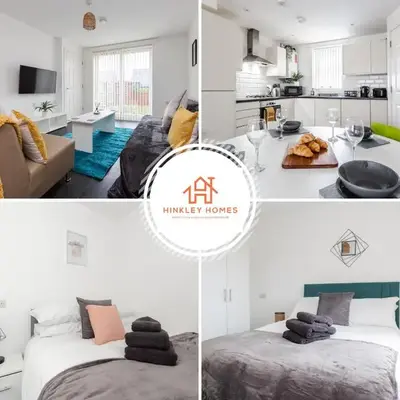 Modern Townhouse - Free Gated Parking - City Centre - 5 ! By Hinkley Homes Short Lets & Serviced Accommodation