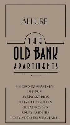 a poster for the old bankarratt performances at The Old Bank Apartments in Blackpool