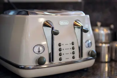 a toaster sitting on top of a counter at Abbey Farm House Ormskirk in Ormskirk