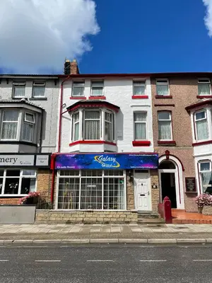 a building on the side of a street at Galaxy Hotel in Blackpool