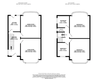 a floor plan of a house with at Pleasure Beach View in Blackpool