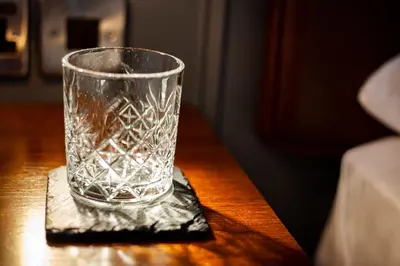 a glass cup sitting on a table at Haighton Manor - Brunning and Price in Grimsargh