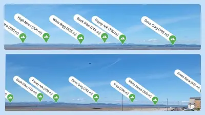 a screenshot of a computer screen with the descriptions of the different cities at Sunsets, Sandylands Prom Morecambe in Morecambe