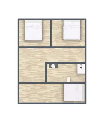 a top view of a floor plan of a room at Wrights Terrace - Air Host and Stay - 4 Bedroom in Liverpool