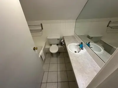 a bathroom with a toilet and a sink at Clarkes Hotel Barrow in Furness in Barrow in Furness