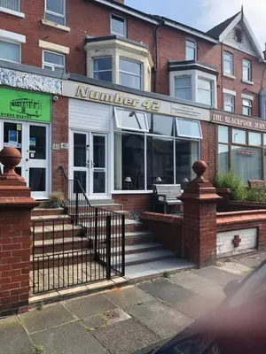 a building with a number sign on it at Edenfield Number 42 in Blackpool