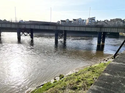 a bridge over a body of water at River Terrace in Lancaster