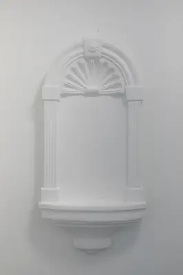 a white window with an arch on a white wall at The New Apollo Hotel in Blackpool