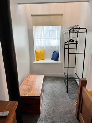 a room with a bunk bed and a window at Stunning Liverpool City Center Apartment in Liverpool