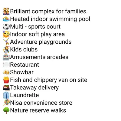 a screenshot of a cell phone with the different types of families at Roadnights Retreat in Heysham