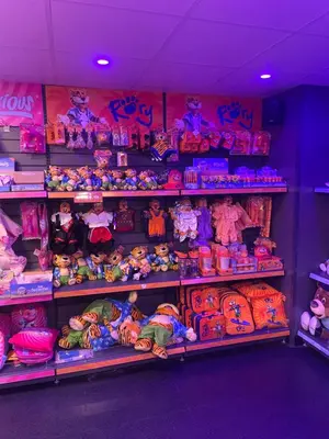 a room filled with lots of stuffed animals on display at Caravan - Sleeps up to 8 & Free parking in Grange Over Sands