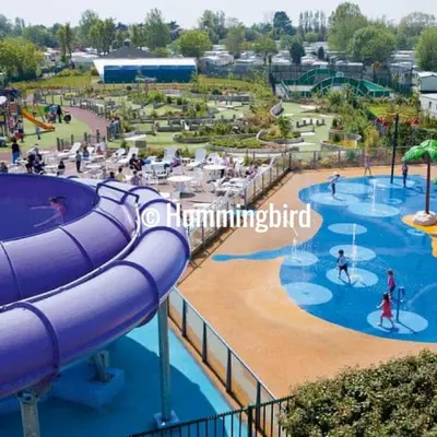 an overhead view of a water park at Hummingbird Retreat in Blackpool