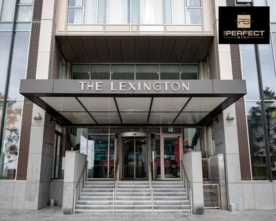 a building with a sign that reads the levington at The Lexington - Luxury Serviced Apartments City Centre - City and Waterfront views in Liverpool